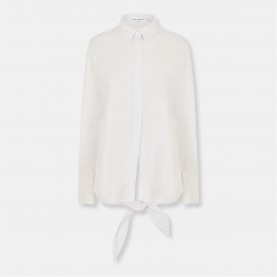 риза,дамски,ризи,good,american,women's,tie,long,sleeve,plain,shirt,white001
