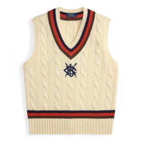 пуловер,мъжки,пуловери,polo,ralph,lauren,men,s,crew,neck,jumper,cream,combo