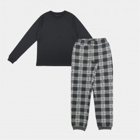 Howick Crew Neck Sn54 - Charcoal Check мъжки,пижами,howick,crew,neck,sn54,charcoal,check