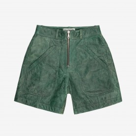 Къси панталони Cole Buxton Cracked Leather Shorts - Green къси,панталони,мъжки,къси,панталони,cole,buxton,cracked,leather,shorts,green