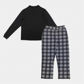Howick 3 Button Sn54 - Charcoal Check мъжки,пижами,howick,3,button,sn54,charcoal,check