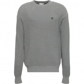 Пуловер Calvin Klein Jeans CKJ Waffle Jumper Sn54 - Medium Grey P7E пуловер,облекла,на,разпродажба,мъжки,пуловери,calvin,klein,jeans,ckj,waffle,jumper,sn54,medium,grey,p7e