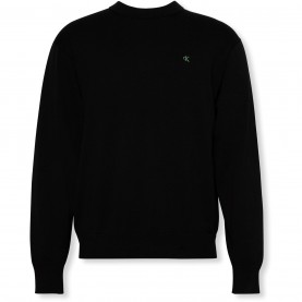 Пуловер Calvin Klein Jeans CKJ Monogram Jumper Sn54 - Black UB1 пуловер,облекла,на,разпродажба,мъжки,пуловери,calvin,klein,jeans,ckj,monogram,jumper,sn54,black,ub1