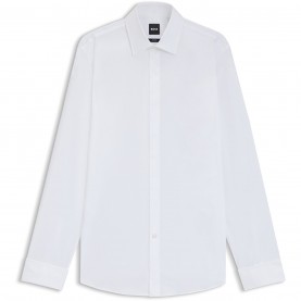 риза,облекла,на,разпродажба,мъжки,ризи,boss,men's,long,sleeve,plain,shirt,white,100