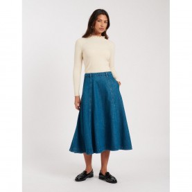 Дамска пола Nobodys Child Womens Mid-Calf Tailored Midi Skirt - Blue дамска,пола,поли,и,къси,панталони,nobodys,child,women,s,mid,calf,tailored,midi,skirt,blue