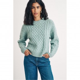 пуловер,дамски,плетени,дрехи,nobodys,child,nc,crew,jumper,ld99,green