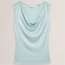 Ted Baker Ted CowlNk Sless Top Ld62 - Sky-Blue дамски,ризи,дамски,топове,ted,baker,ted,cowlnk,sless,top,ld62,sky,blue