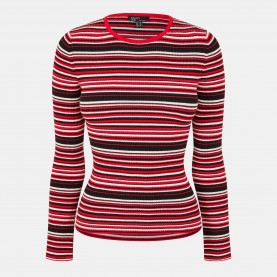 Дамски пуловер Nobodys Child Womens Stripe Structured Knit Crew Neck Jumper - Multi дамски,пуловер,дамски,плетени,дрехи,nobodys,child,women,s,stripe,structured,knit,crew,neck,jumper,multi
