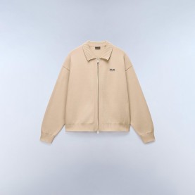 пуловер,мъжки,пуловери,napapijri,men,s,optical,full,zip,crew,neck,jumper,mojave,dess