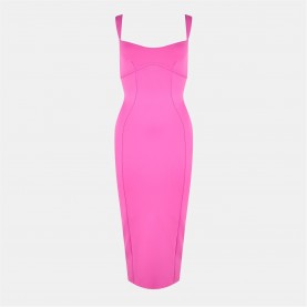 Рокля GOOD AMERICAN Women's Sweetheart Midi Bodycon Dress - berry sorbet010 рокля,дамски,поли,и,рокли,good,american,women's,sweetheart,midi,bodycon,dress,berry,sorbet010