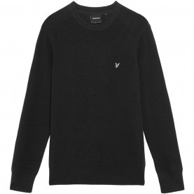 Lyle and Scott Lyle Rib Crew Neck Sn54 - Black Ice X002 мъжки,пуловери,lyle,and,scott,lyle,rib,crew,neck,sn54,black,ice,x002