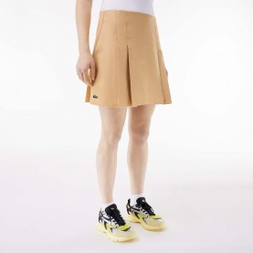 Пола Lacoste Short Pleated Cotton Skirt - Beige пола,lacoste,short,pleated,cotton,skirt,beige