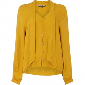 дамски,ризи,biba,leopard,jacquard,pussybow,blouse,yellow