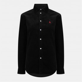 Риза POLO RALPH LAUREN Women's Cord Long-Sleeve Plain Shirt - POLO BLACK риза,дамски,ризи,polo,ralph,lauren,women's,cord,long,sleeve,plain,shirt,polo,black