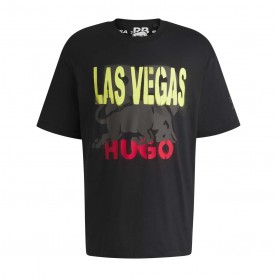 Тениска Hugo Las Vegas Special Artwork T-Shirt - Black тениска,мъжки,тениски,hugo,las,vegas,special,artwork,t,shirt,black