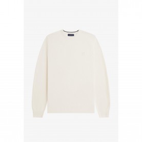 пуловер,мъжки,пуловери,fred,perry,men,s,pique,crew,neck,jumper,ecru,560
