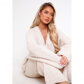 жилетка,дамски,плетени,дрехи,missy,empire,chantelle,grey,chunky,knit,cardigan,&amp;,trouser,set,beige