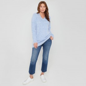 Дамски пуловер Be You Womens BeYou Lantern Crew Neck Jumper - BLUE дамски,пуловер,дамски,плетени,дрехи,be,you,women,s,beyou,lantern,crew,neck,jumper,blue
