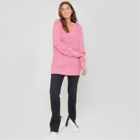 пуловер,дамски,плетени,дрехи,дамски,облекла,размер,be,you,you,cosy,v,neck,stretch,jumper,ld00,pink
