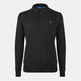 пуловер,мъжки,пуловери,polo,ralph,lauren,men's,merino,crew,neck,jumper,polo,black