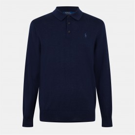 пуловер,мъжки,пуловери,polo,ralph,lauren,men's,merino,crew,neck,jumper,hunter,navy