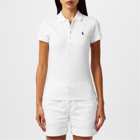 блуза,с,яка,дамски,топове,polo,ralph,lauren,slim,fit,stretch,polo,shirt,white