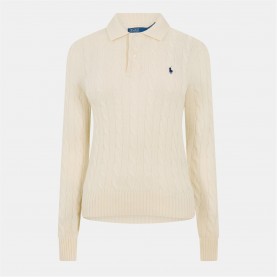 Пуловер POLO RALPH LAUREN Women's Cable Knitted Long Sleeve Crew Neck Jumper - AUTHENTIC CREAM пуловер,дамски,плетени,дрехи,polo,ralph,lauren,women's,cable,knitted,long,sleeve,crew,neck,jumper,authentic,cream