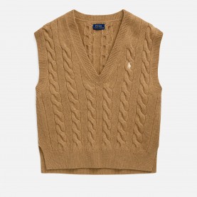 Дамска блуза Polo Ralph Lauren Womens Knitted Sweater Vest - COL CAM дамска,блуза,дамски,плетени,дрехи,polo,ralph,lauren,women,s,knitted,sweater,vest,col,cam