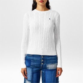 блуза,дамски,плетени,дрехи,polo,ralph,lauren,julianna,crewneck,sweater,white