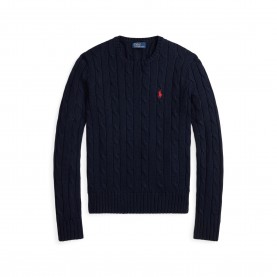 Дамски пуловер Polo Ralph Lauren Womens Cable-Knit Jumper - Hunter Navy дамски,пуловер,дамски,плетени,дрехи,polo,ralph,lauren,women,s,cable,knit,jumper,hunter,navy
