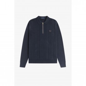 пуловер,мъжки,пуловери,fred,perry,men,s,lsknit,zipped,crew,neck,jumper,navy,608