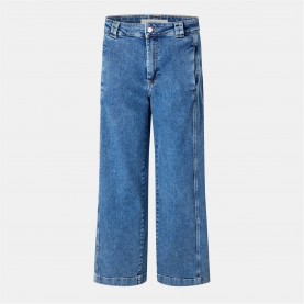 дънки,дамски,дънки,lacoste,women's,high,rise,wide,leg,jeans,medium,blue