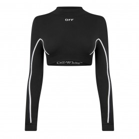 къса,блуза,дамски,топове,off,white,women's,long,sleeve,seamless,crop,top,black