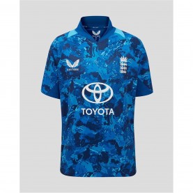 Castore England ODI Shirt 2025 Juniors - True Blue/Blue коледни,подаръци,за,деца,крикет,в,училище,детско,облекло,за,крикет,детски,3/4,панталони,детско,облекло,за,крикет,castore,england,odi,shirt,2025,juniors,tru