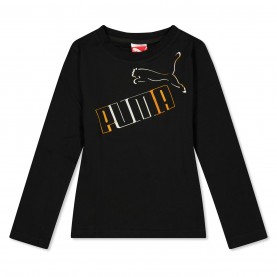 детска,тениска,разпродажба,puma,детски,3/4,панталони,детски,тениски,puma,multicolor,ls,tee,infants,black