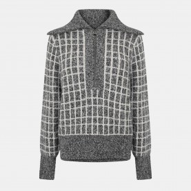Дамски пуловер Varley Womens Furley Half-Zip Jumper - charcoal marl дамски,пуловер,дамски,плетени,дрехи,varley,womens,furley,half,zip,jumper,charcoal,marl