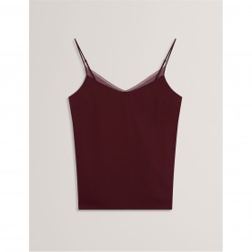 Потник Ted Baker Ted Chiffon Cami Ld54 - Oxblood потник,дамски,топове,ted,baker,ted,chiffon,cami,ld54,oxblood