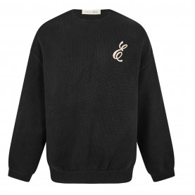 Пуловер FEAR OF GOD ESSENTIALS Men's Waffle Crew Neck Jumper - Vintage Black пуловер,мъжки,пуловери,fear,of,god,essentials,men's,waffle,crew,neck,jumper,vintage,black