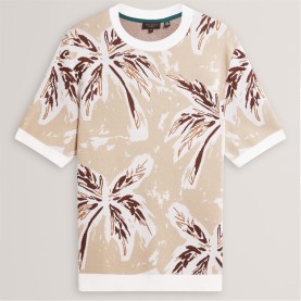 Ted Baker Ted SS Knit Leaf T Sn62 - Taupe ted,baker,ted,ss,knit,leaf,t,sn62,taupe