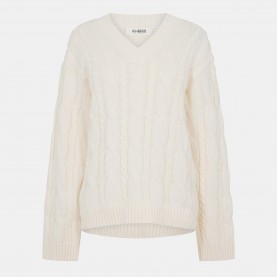 Дамски пуловер 4th and Reckless Womens Jordan V Knitted Crew Neck Jumper - Cream дамски,пуловер,4th,and,reckless,women,s,jordan,v,knitted,crew,neck,jumper,cream