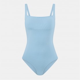 Brave Soul Vest Style Bodysuit with Gathered Bust - Powder Blue дамски,топове,brave,soul,vest,style,bodysuit,with,gathered,bust,powder,blue