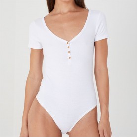 дамски,топове,brave,soul,bodysuit,with,button,detail,white
