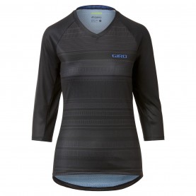 дамска,3/4,фланелка,дамски,топове,облекло,за,колоездене,giro,womens,roust,three,quartermtb,jersey,black,lines