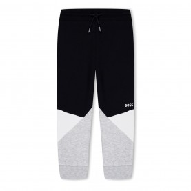 детски,анцуг,детски,облекла,boss,block,closed,hem,jersey,jogging,bottoms,infants,black,09b
