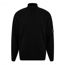 мъжки,пуловери,cp,company,lambswool,grs,half,zipped,knit,black,999