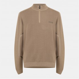 блуза,облекла,на,разпродажба,мъжки,пуловери,boss,zip,neck,sweater,light,green