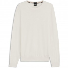 пуловер,мъжки,пуловери,boss,men,s,botto,l,01,black,classic,fit,crew,neck,jumper,open,white,131