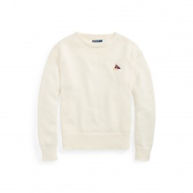 пуловер,мъжки,пуловери,polo,ralph,lauren,men,s,crew,neck,jumper,trophy,cream