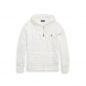 пуловер,мъжки,пуловери,polo,ralph,lauren,mens,cable,knit,cotton,hooded,jumper,white