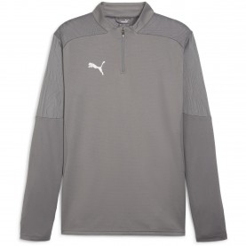 Puma Mens Teamfinal Training 1/4-Zip Fleece - Cast Iron/Silv мъжки,полари,мъжко,фитнес,облекло,puma,men,s,teamfinal,training,1,4,zip,fleece,cast,iron,silv